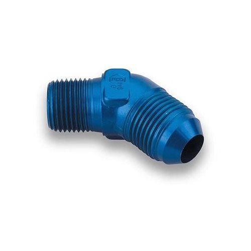 Earl's 982311erl fitting 45 deg -10 an male to 3/8" npt male aluminum blue each