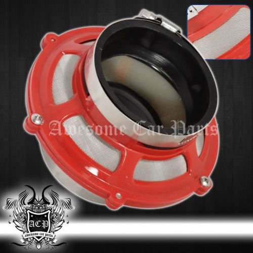 Buy FOR BMW 76MM 3" ENGINE COLD AIR INTAKE RAIN WATER BYPASS VALVE FILTER RED+ CLAMP in La