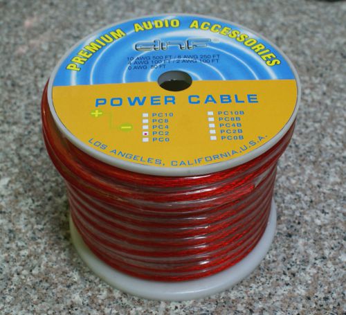 Power cable red 2 gauge 100 ft - free same day shipping!