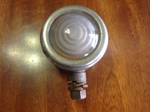 Vintage cowl back up fender lamp light with 2-7/8&#034; solid glass lens frosted