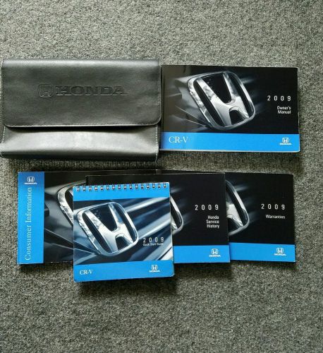 2009 honda crv cr-v owners manual set wirh quick start guide