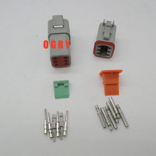Deutsch dt 6 pin waterproof electrical plug connector kit 14 ga solid contacts