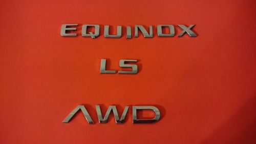Used 2005 chevrolet equinox ls awd rear chrome oem emblem letter set (07 08 09)