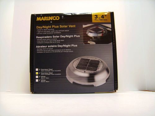 Sunforce marinco day/night plus solar vent 4" stainless steel #81300 used