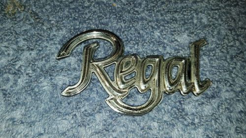1978-81 buick regal silver chrome  roof pillar emblem