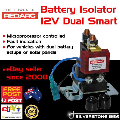 Redarc 4wd dual battery isolator 12v 100a max c/rate 400a mx i/rsh dual smrt