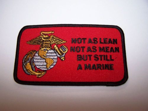 #0420 motorcycle vest patch not as mean not as lean....
