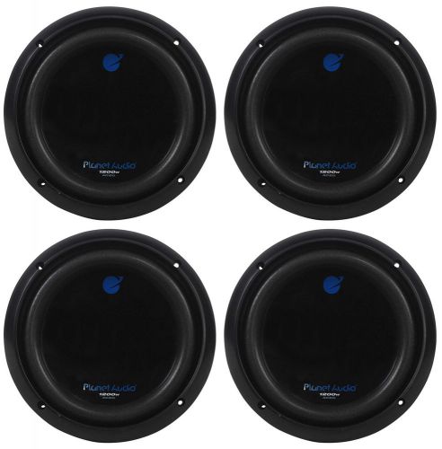 4) planet audio ac8d 8&#034; 4800w dvc 4-ohm car subs subwoofers poly injection cones