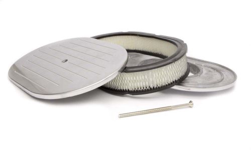 Racing power co 12 in oval polished aluminum oval air cleaner p/n r6020