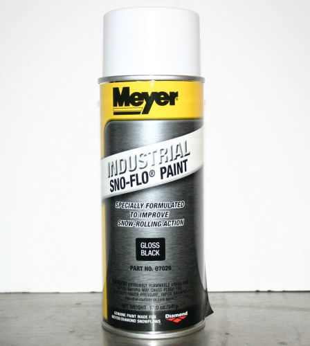 Meyer sno-flo black snow repellant paint, aerosol can spray,brand new never used