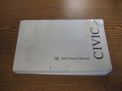2001 honda civic genuine oem owners manual