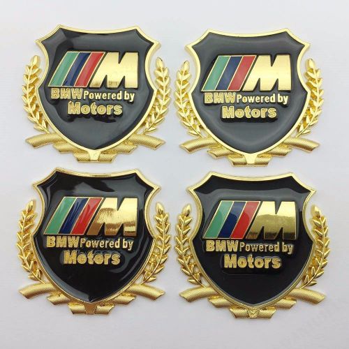 4x metal m power auto car emblem badge decal sticker fit for bmw m2 m6 x3 x5 z4