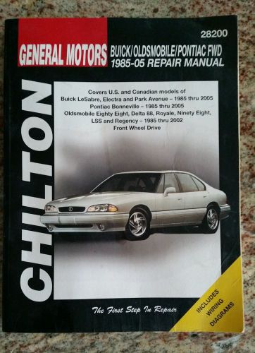 Chilton general motors buick/oldsmobile/pontiac fwd (85 - 05) repair manual