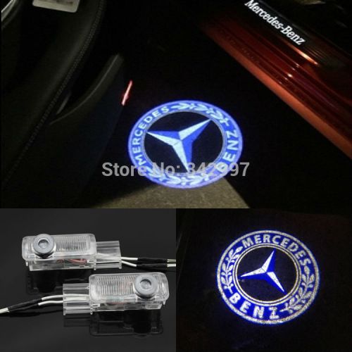 2x led door step courtesy shadow laser light for mercedes-benz r-class 2006-2014