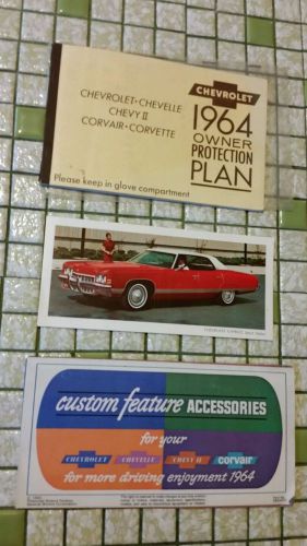 Chevrolet 1964 owners manual protection plan chevelle chevy ll corvair corvette