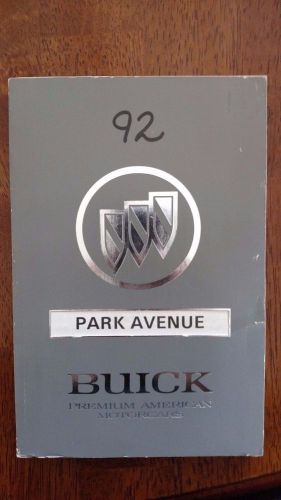 1992 buick park avenue owner&#039;s manual