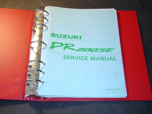 1996 suzuki motorcycle dr200se service manual &amp; binder