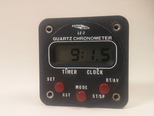 Astro tech lc-2 quartz chronometer airplane digital clock avionics instrument