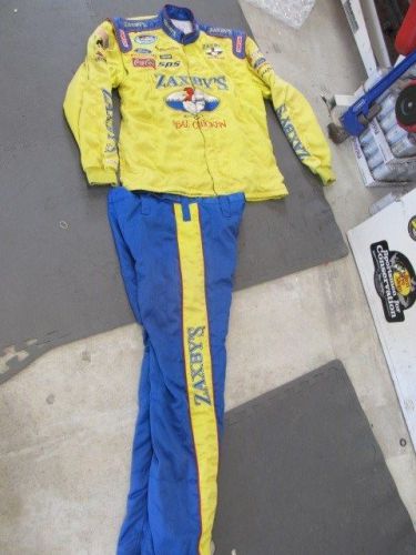 Nascar race used crew firesuit zaxbys 2 pc sfi 3-2a-5 simpson nationwide (#9)