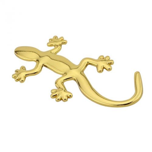 Gold lizard decal metal chrome shiny outline car truck adhesive stick on flat