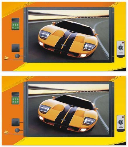 2 tview trp2222&#034; raw panel / flat screen lcd car monitors + control box + remote