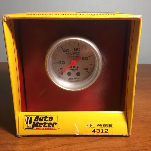 Autometer pro-comp ultra-light fuel pressure gauge 0-100psi
