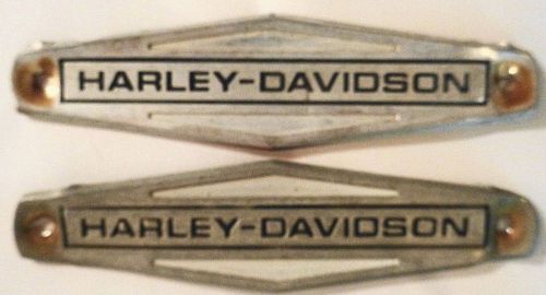 Emblem harley-davidson from vintage 1950-60&#039;s harley golf cart  2 aluminum  rare