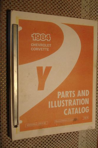 1984 chevy corvette parts book catalog numbers book