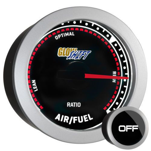 52mm glowshift tinted series narrow air fuel ratio afr gauge meter w smoked face