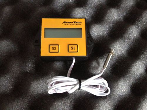 Digital tachometer with recall function and sensor yellow