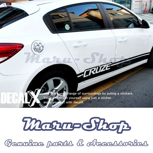 Decalx side body stripe decal sticker for 09~15 chevrolet cruze 4dr/5dr