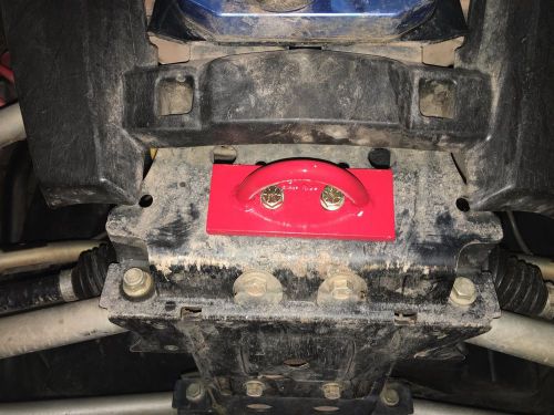 Polaris rzr 1000 front tow and tie down loop red
