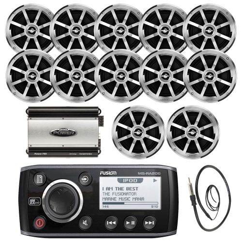 Ms-ra205 weatherband marine usb radio,760w amplifier,antenna,6.5&#034;jensen speakers
