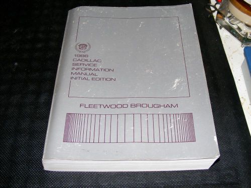 1986 cadillac fleetwood brougham service information repair manual oem