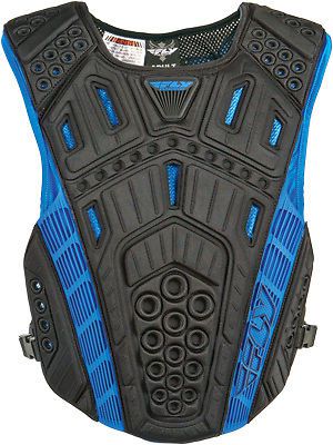 Fly racing black/blue adult undercover ii clip entry chest roost protector