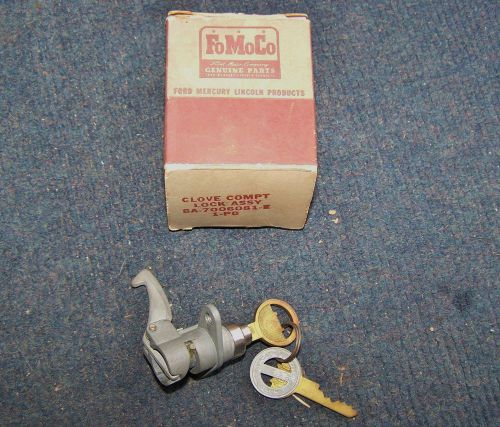 1949 1950 ford nos glove compt lock assy with keys in original box.