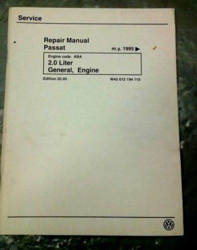 1995+ vw factory repair manual 2.0l gasoline engine, general passat aba code