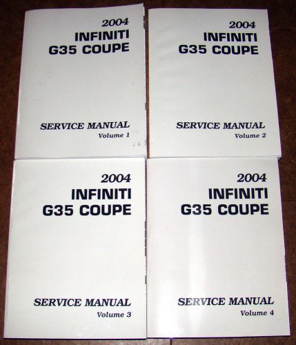 2004 infiniti g35 coupe service manual set (new)