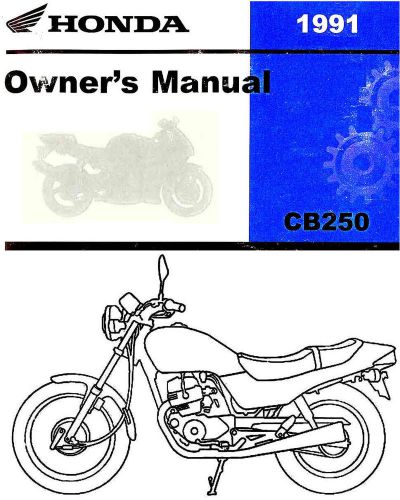 1991 honda cb250 night hawk motorcycle owners manual -cb 250 nighthawk-honda