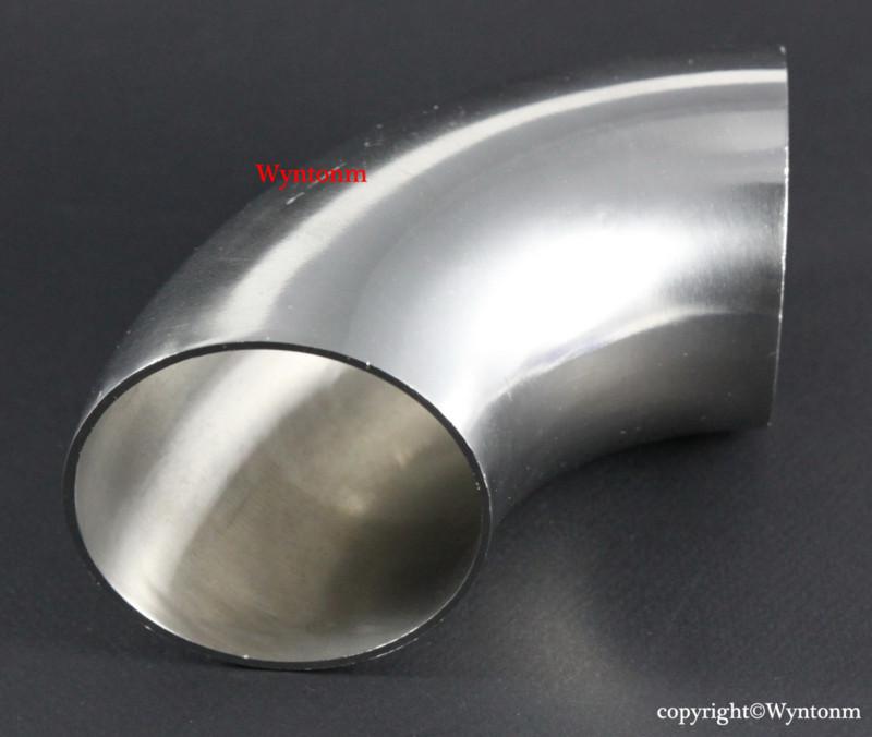 2.5" od 90 degree elbow stainless steel exhaust downpipe pipe piping 2 1/2" 