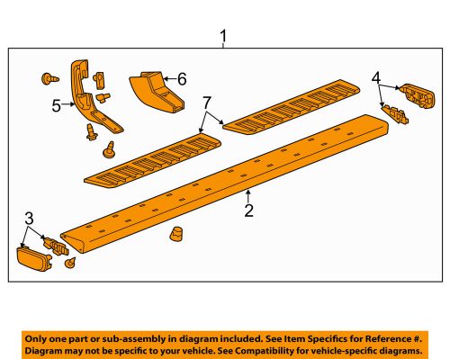 Gm oem running board-step bar assembly 22805442