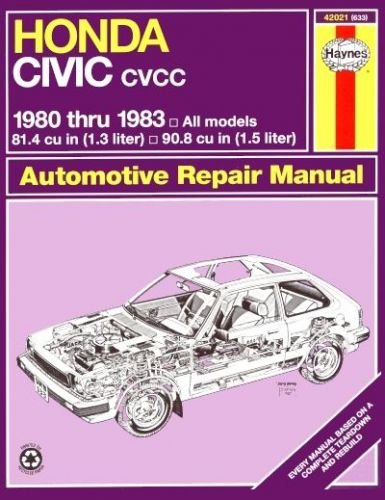 Honda civic cvcc repair manual 1980-1983