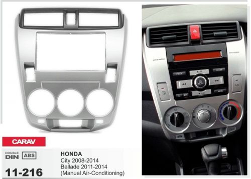 Carav 11-216 2din car radio kit honda city 08-14; ballade 11-14 (manual a/c)