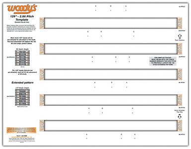 International eng co 129-temp-1 template 15 &amp;16 x129  tracks