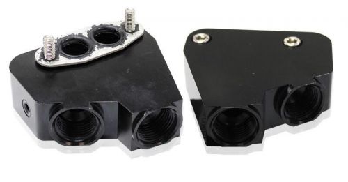 Billet oil cooler adapter fits gm ls series engines by aeroflow performance