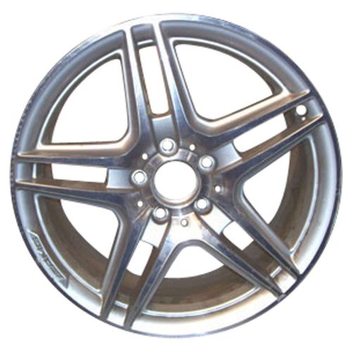 Oem reman 18x9 alloy wheel rear bright sparkle silver pntd with mach face-85147