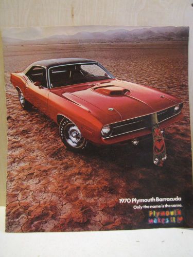1970 plymouth cuda barracuda original dealer showroom sales brochure 70