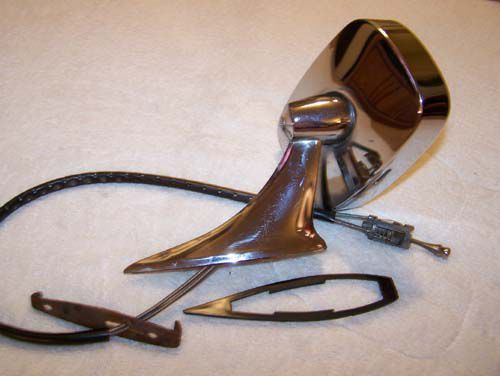 68 nova, chevelle, camaro, corvair oem driver&#039;s side chrome mirror