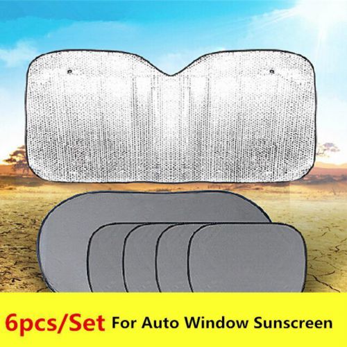 6pc/set sun shade for auto car window sunscreen visor cover mesh shield quality