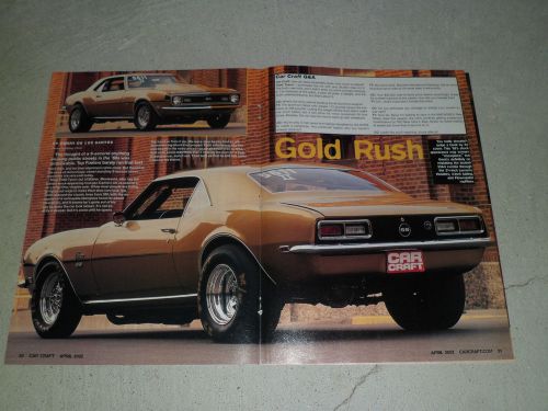 1968 chevrolet camaro article / ad